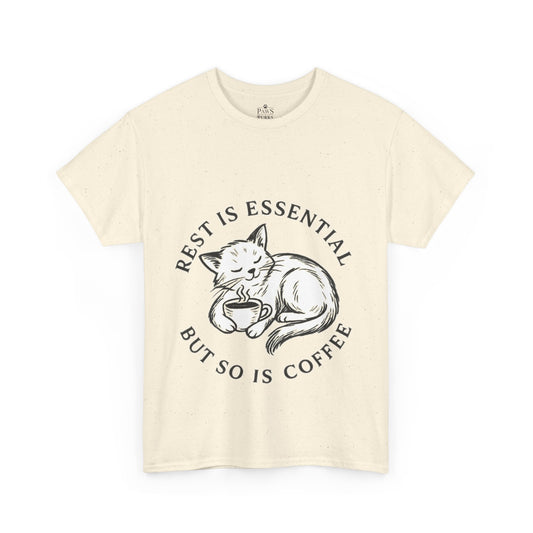 Rest Is Essential Coffee Cat - Classic Unisex T-Shirt