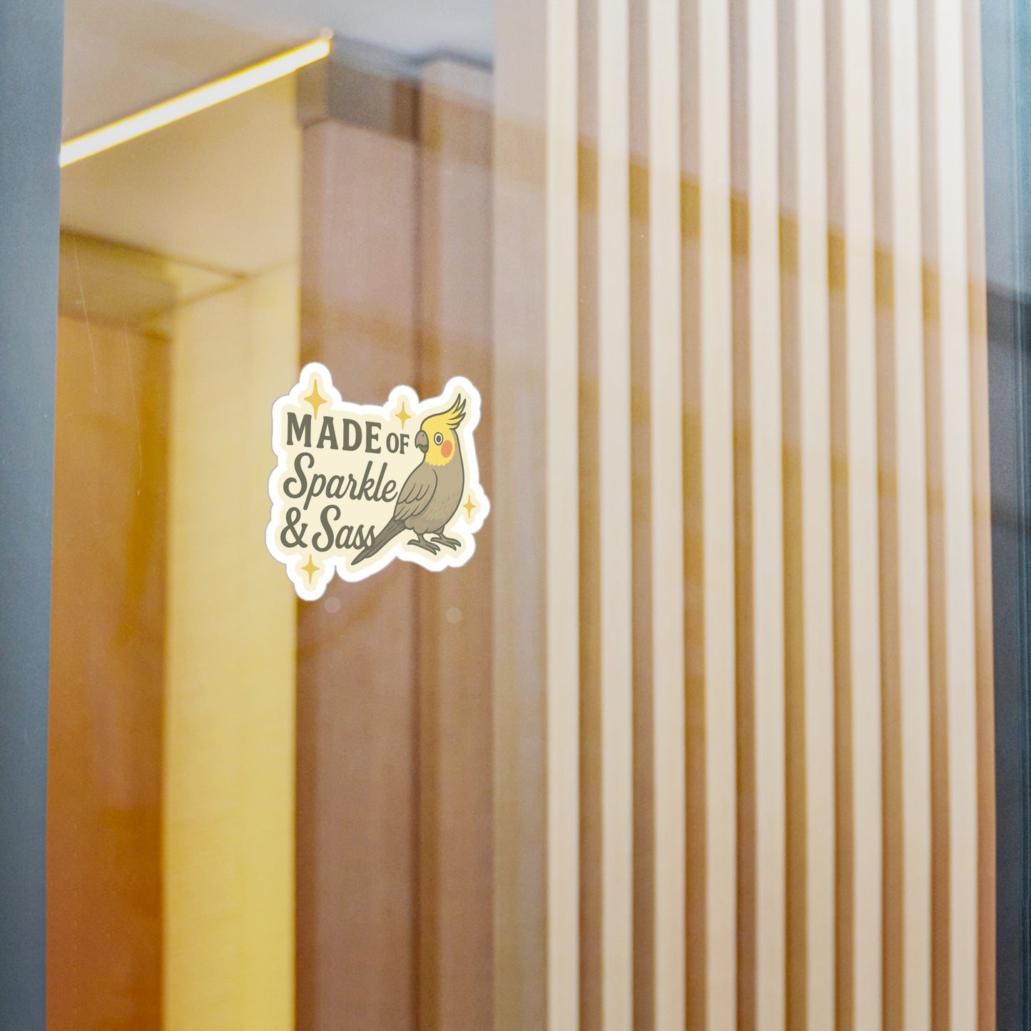 Made of Sparkle and Sass - Cockatiel Bird Vinyl Sticker