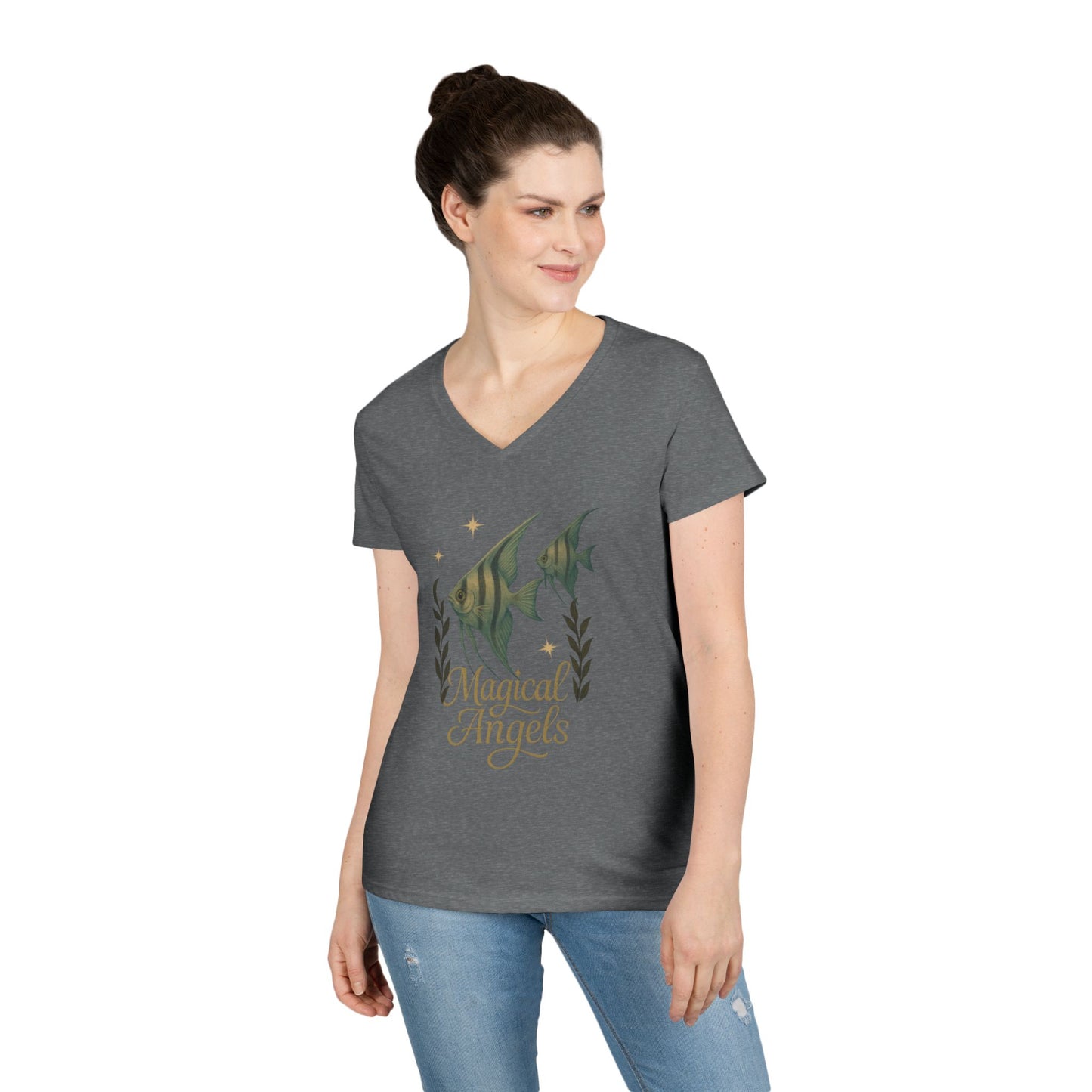 Magical Angels - Women's V-Neck T-Shirt