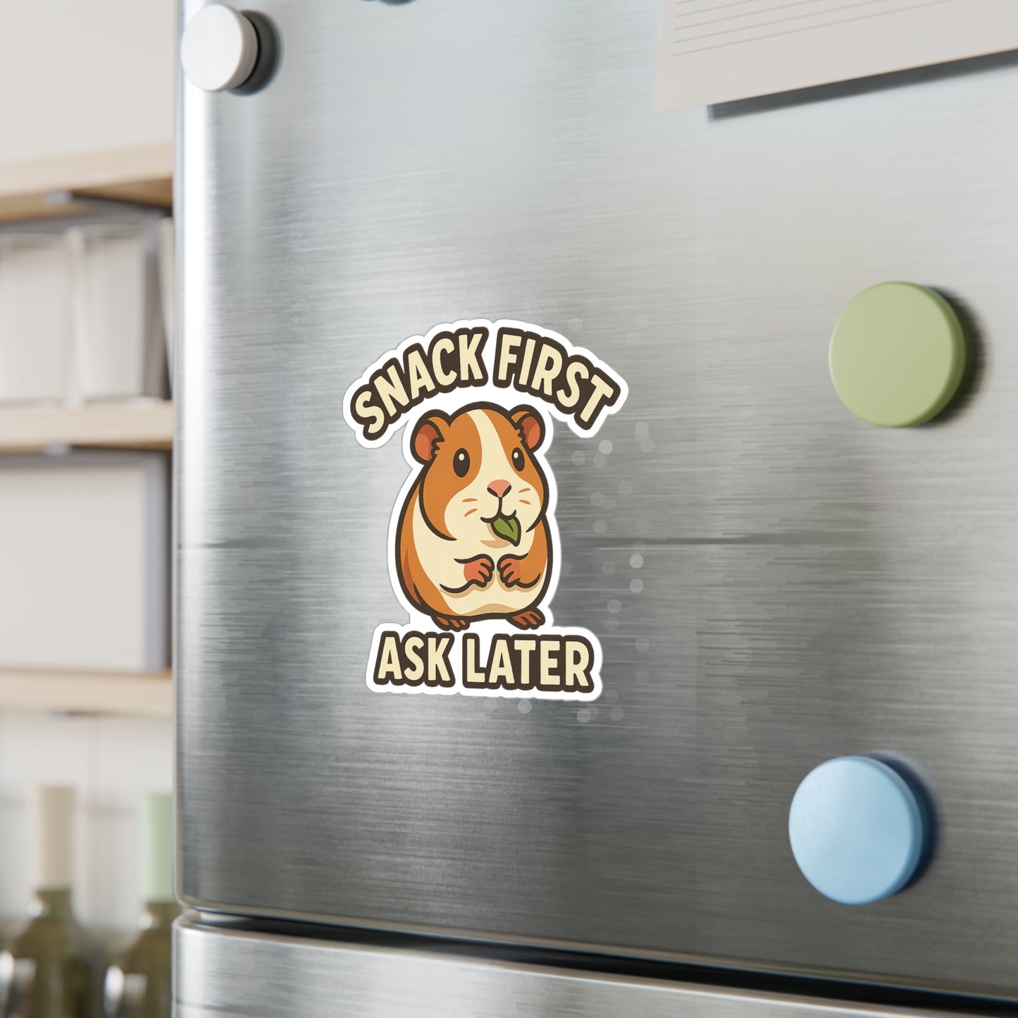 Snack First, Ask Later – Gerbil Vinyl Sticker