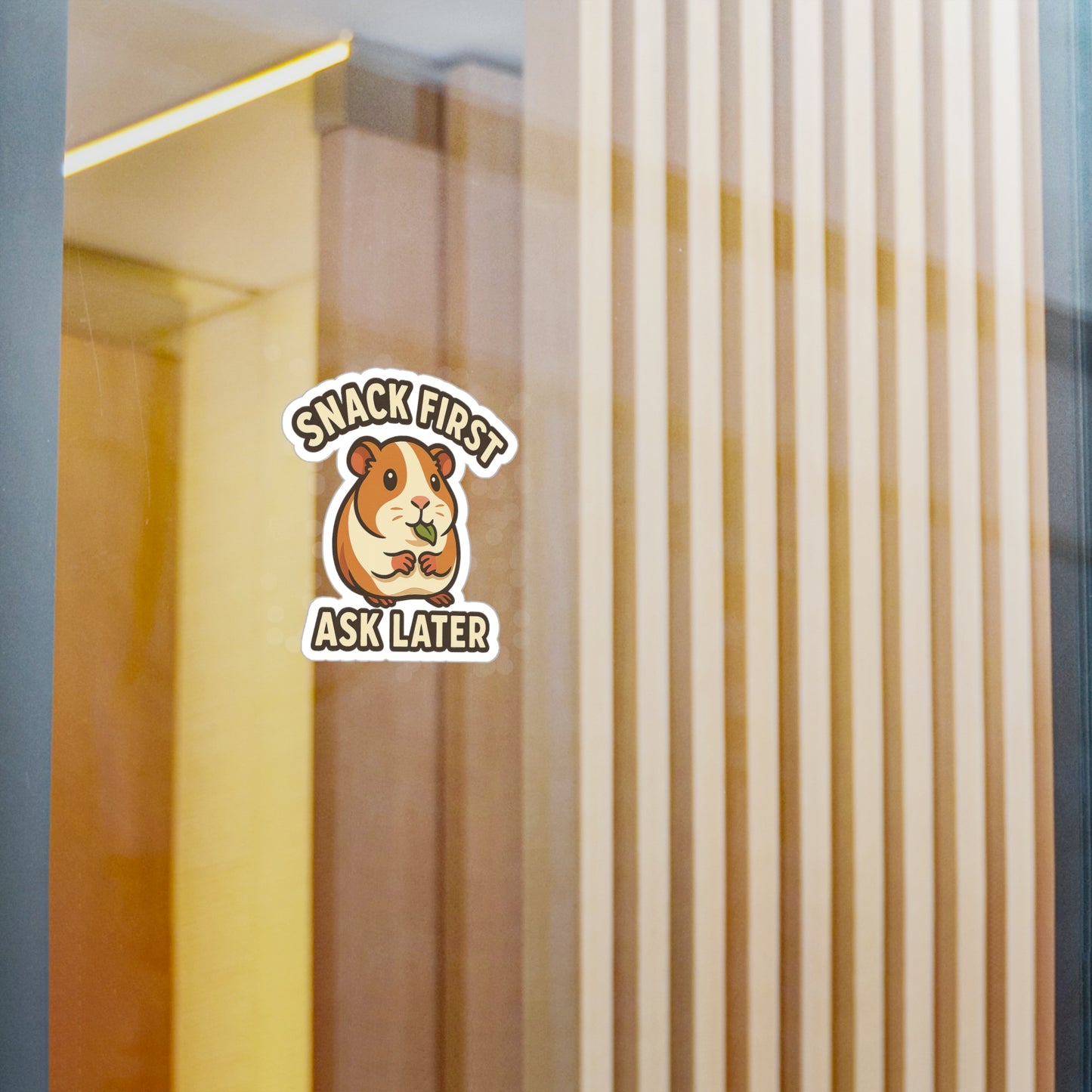 Snack First, Ask Later – Gerbil Vinyl Sticker