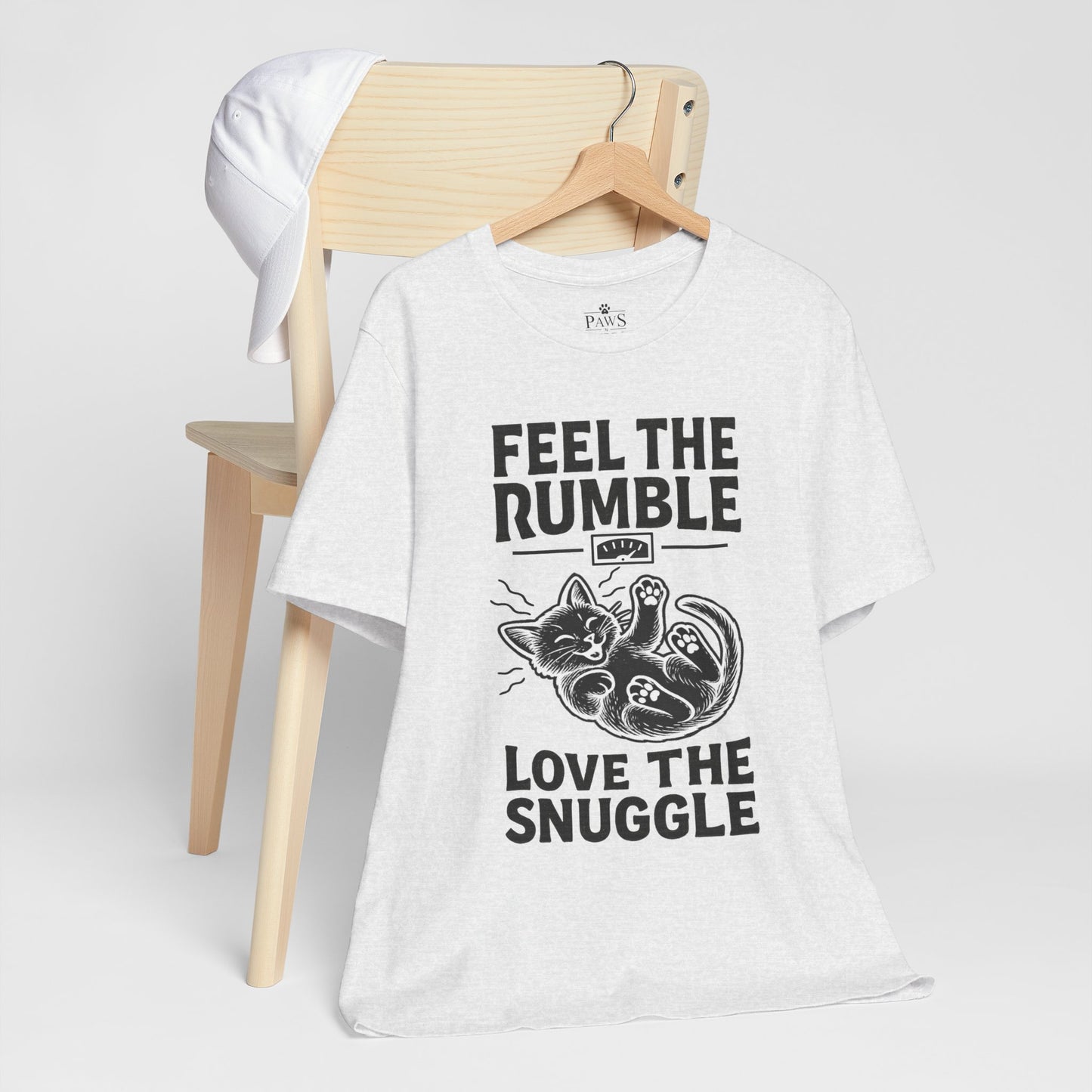 Feel the Rumble, Love the Snuggle – Cat Soft Unisex T-Shirt