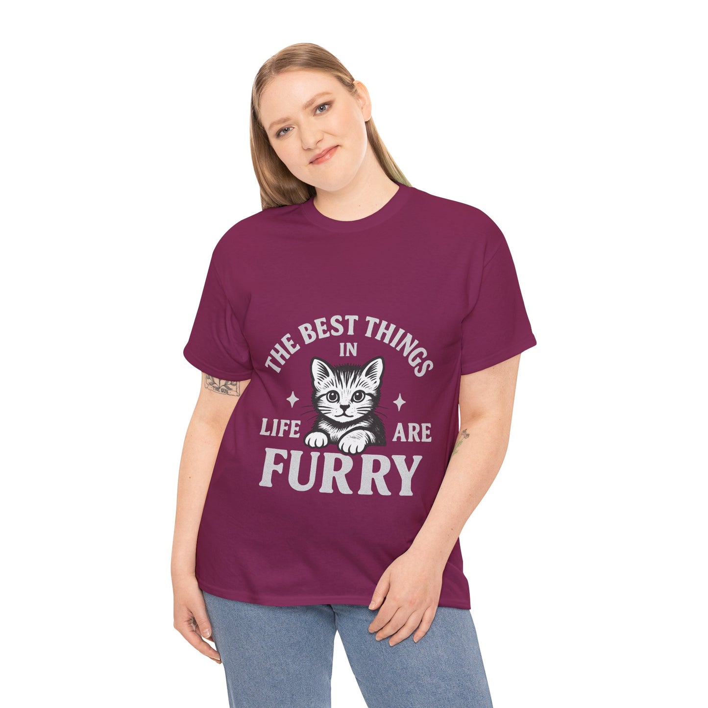 The Best Things in Life are Furry - Classic Cat Unisex T-Shirt