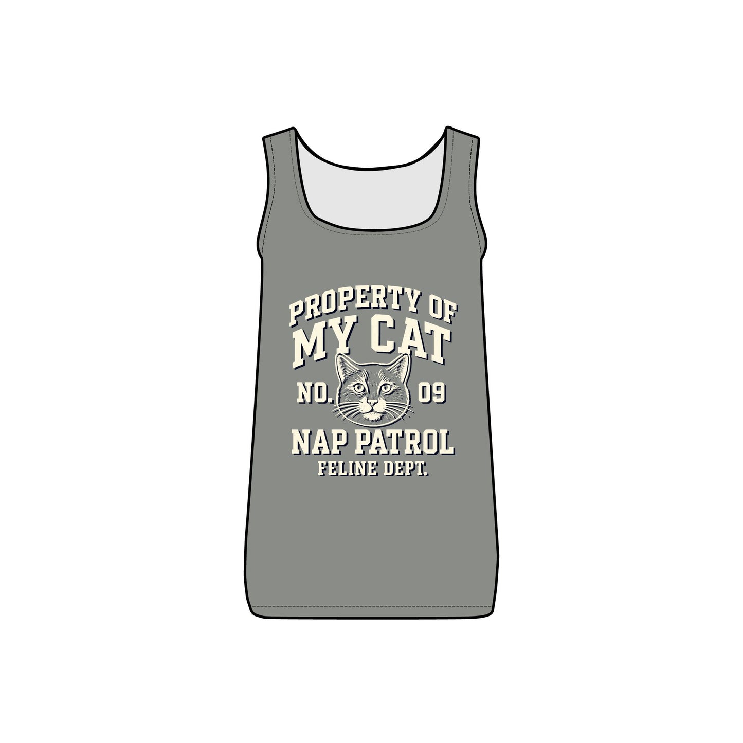 Property of My Cat Nap Patrol - Women's Micro Ribbed Tank