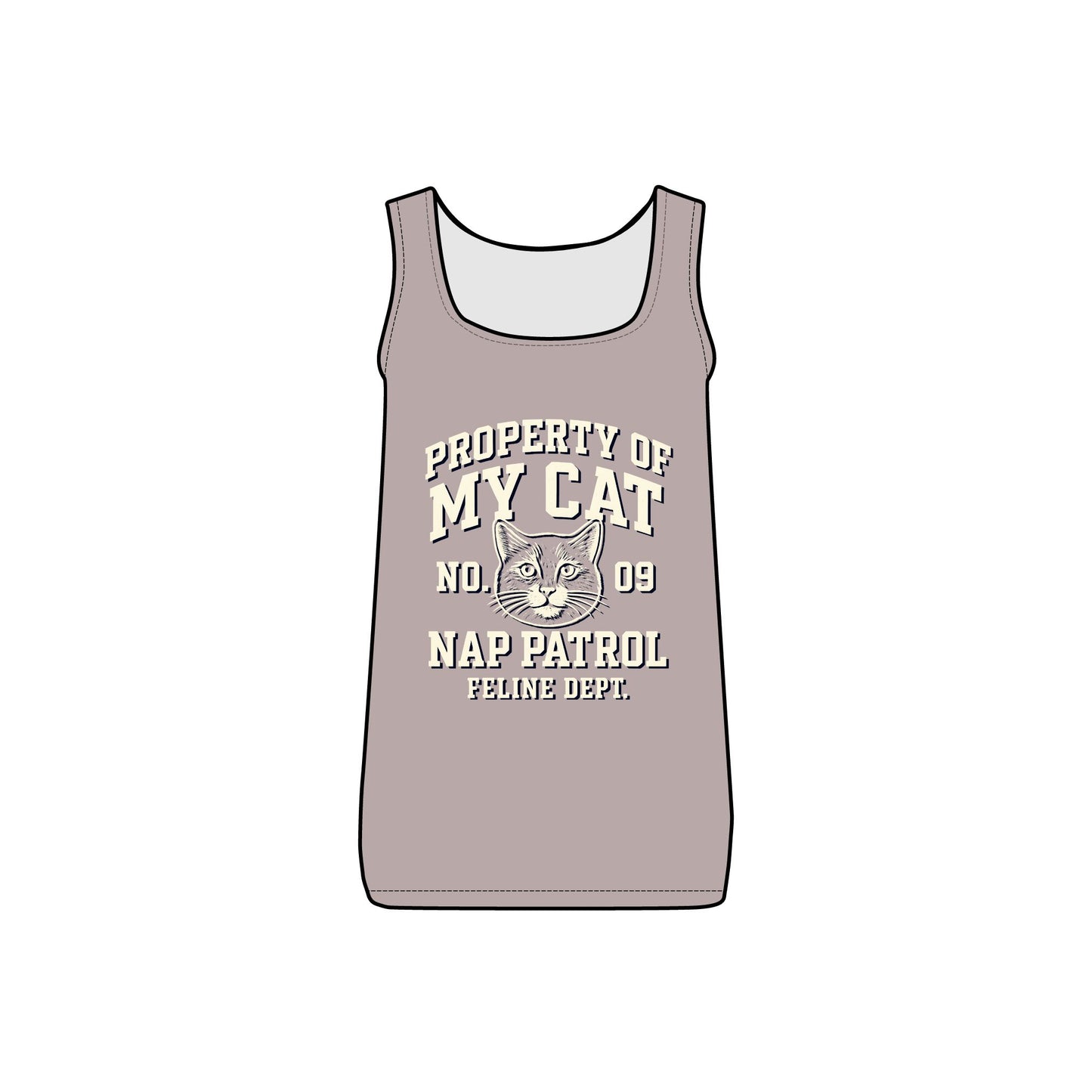 Property of My Cat Nap Patrol - Women's Micro Ribbed Tank