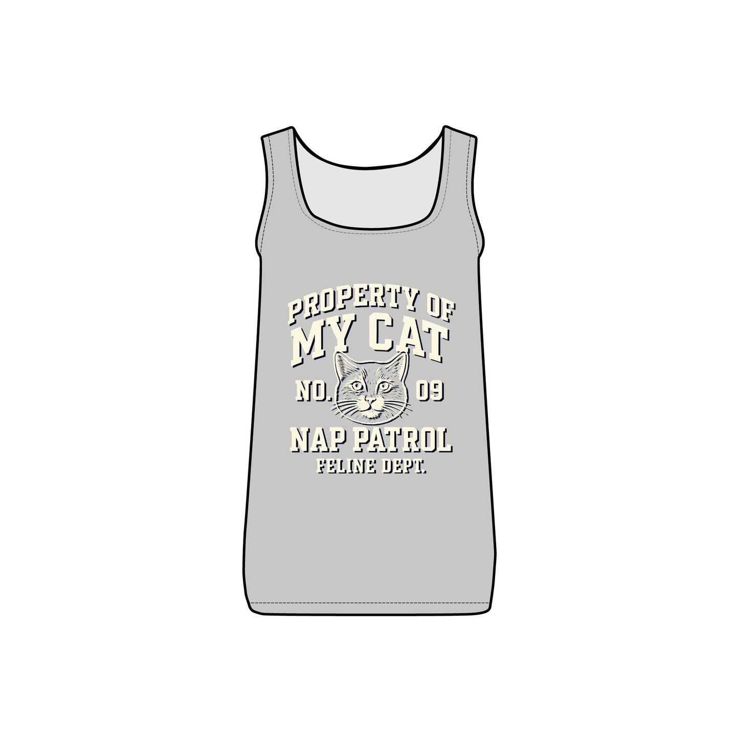 Property of My Cat Nap Patrol - Women's Micro Ribbed Tank