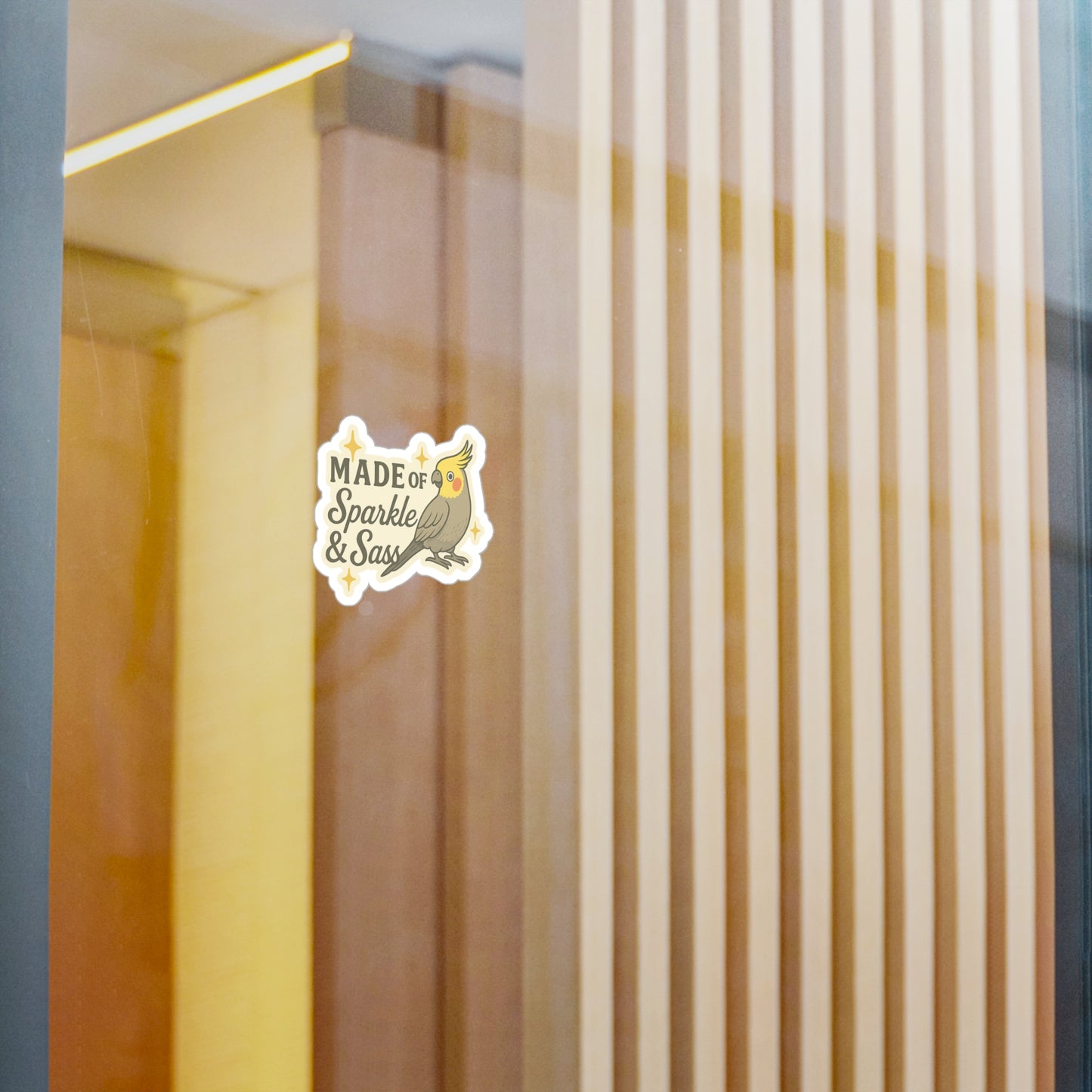 Made of Sparkle and Sass - Cockatiel Bird Vinyl Sticker