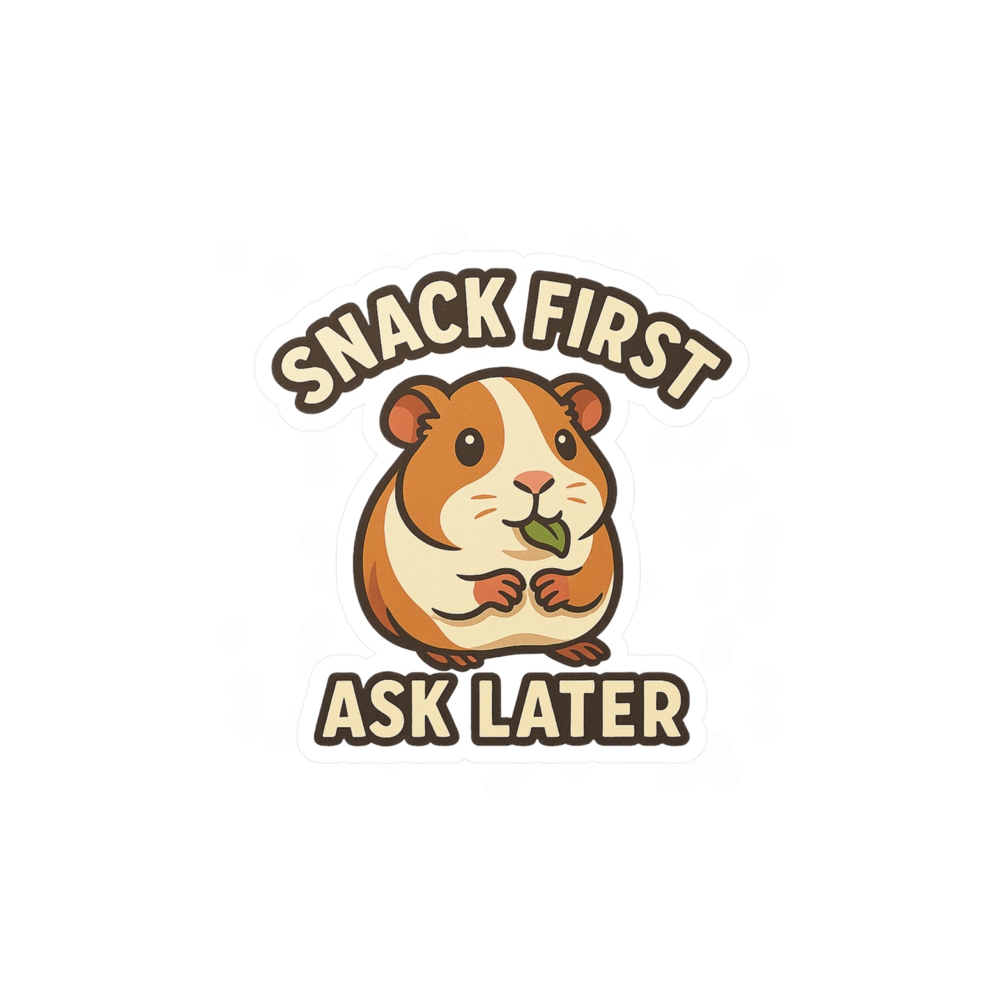 Snack First, Ask Later – Gerbil Vinyl Sticker