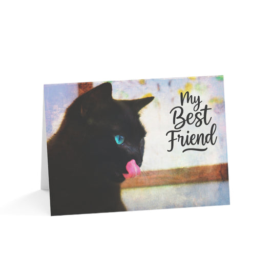 My Best Friend: Thank You – Cat Art Greeting Card