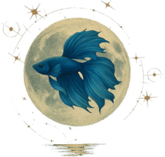 Blue Moon Betta Fish - Sticker