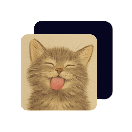 Kitty Licks - Neoprene 4" Coasters