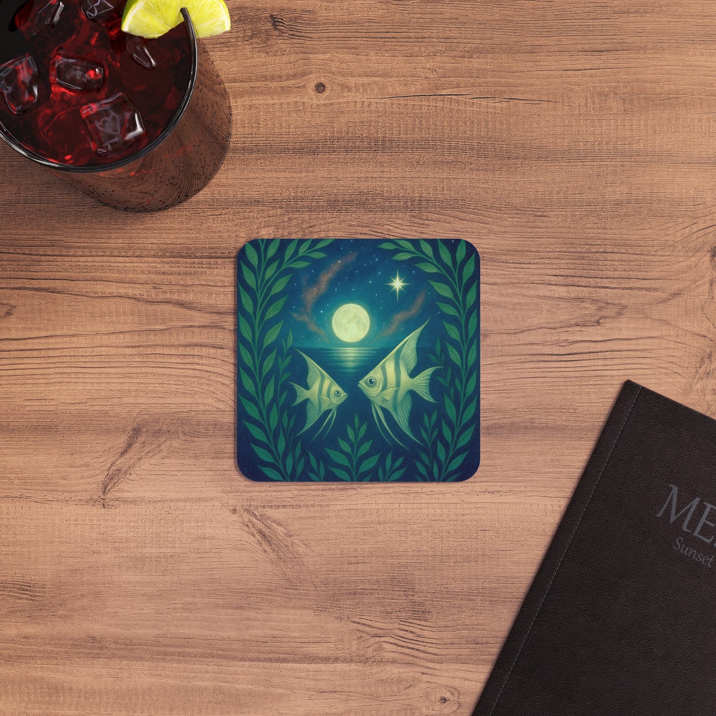 Mystical Pets: Magical Angels - Neoprene 4" Square Coasters