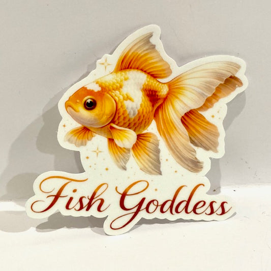Fish Goddess - Fantail Goldfish Sticker