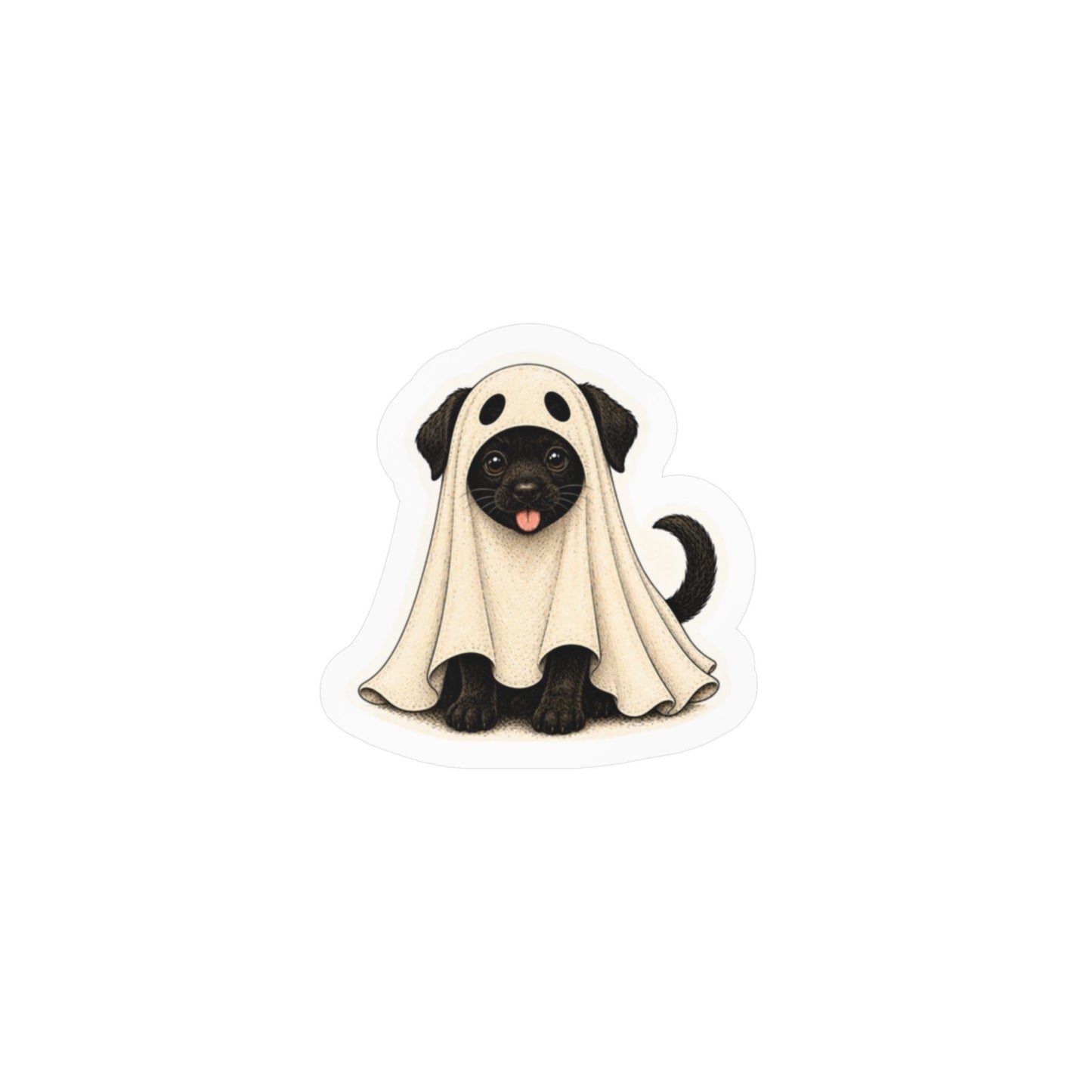 Boo... Blep! - Cat & Dog Ghost Stickers