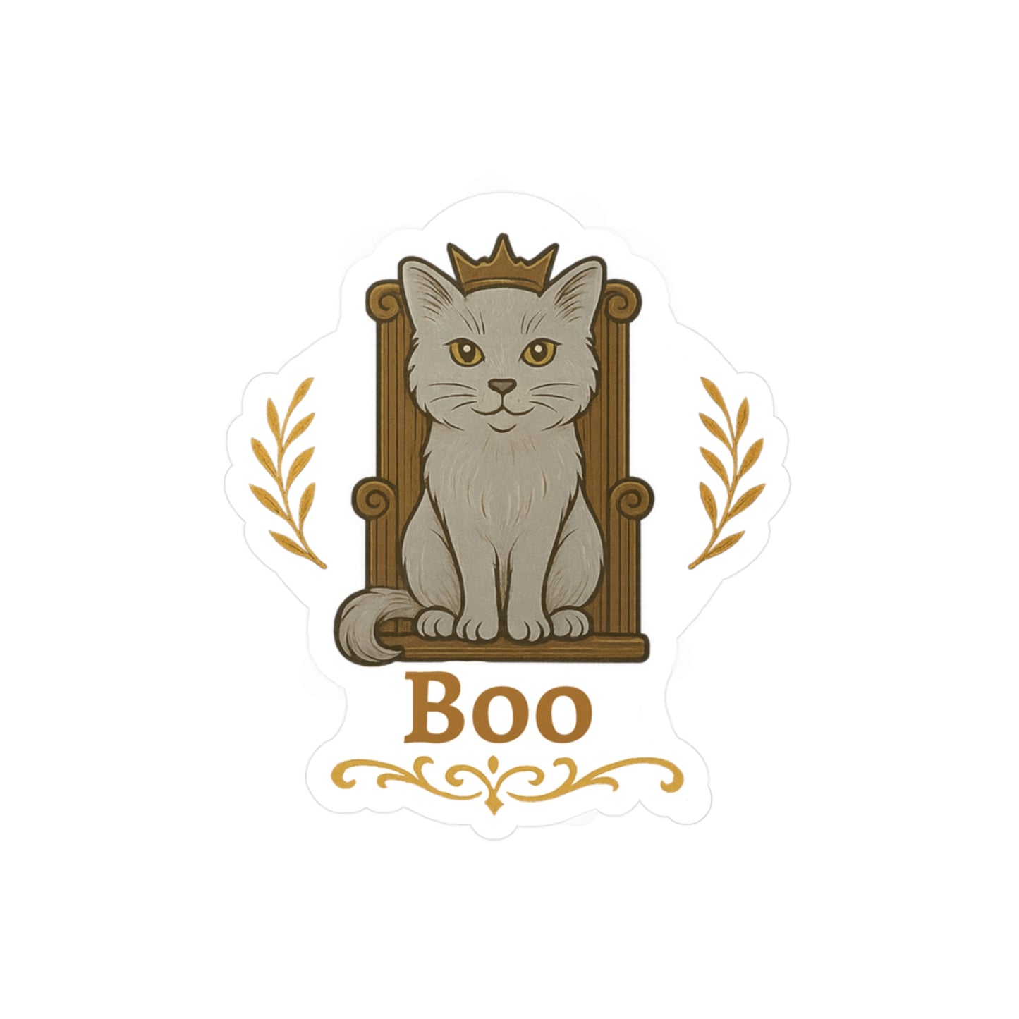 Personalized Portrait Royal Cat Sticker