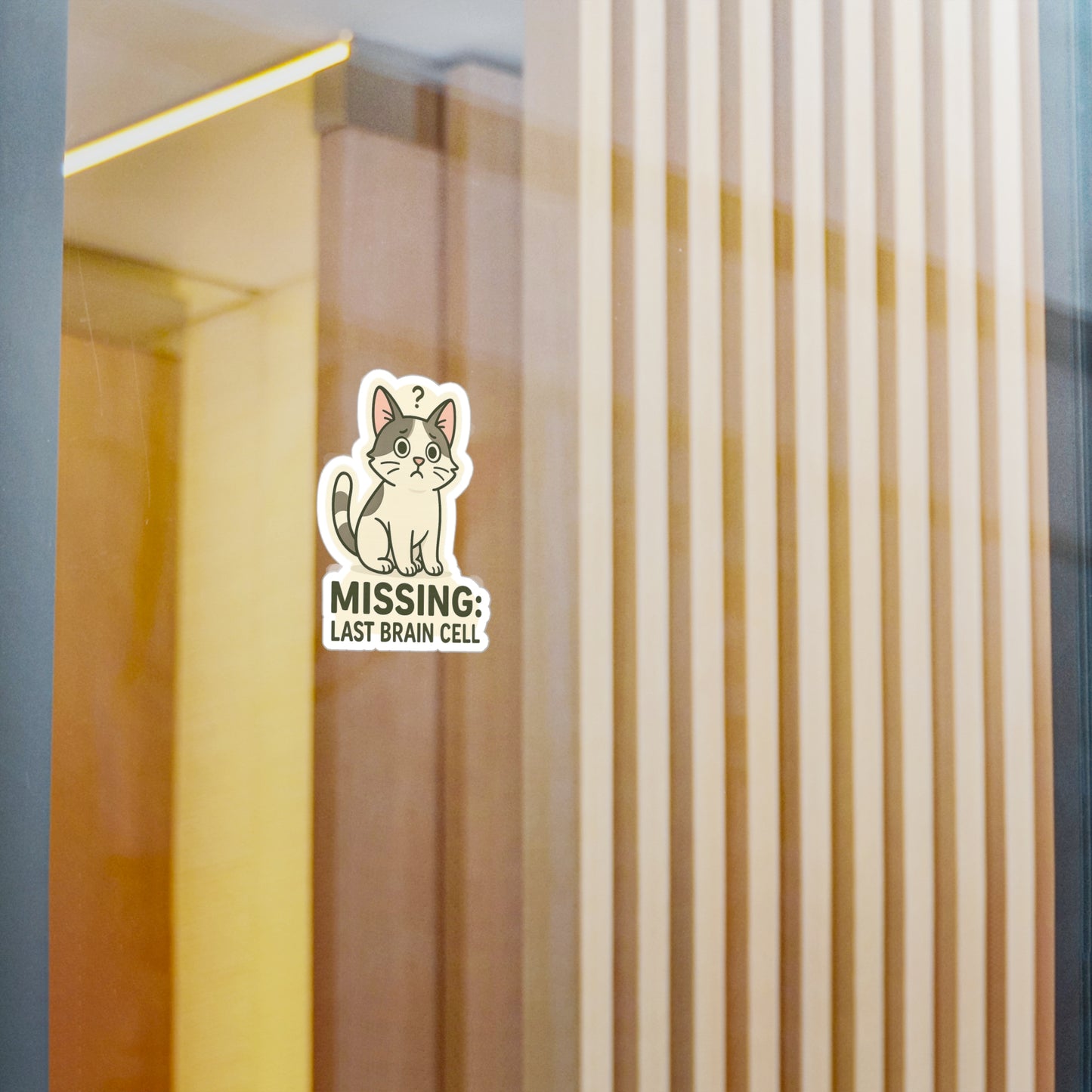 Missing: Last Brain Cell - Cat Sticker