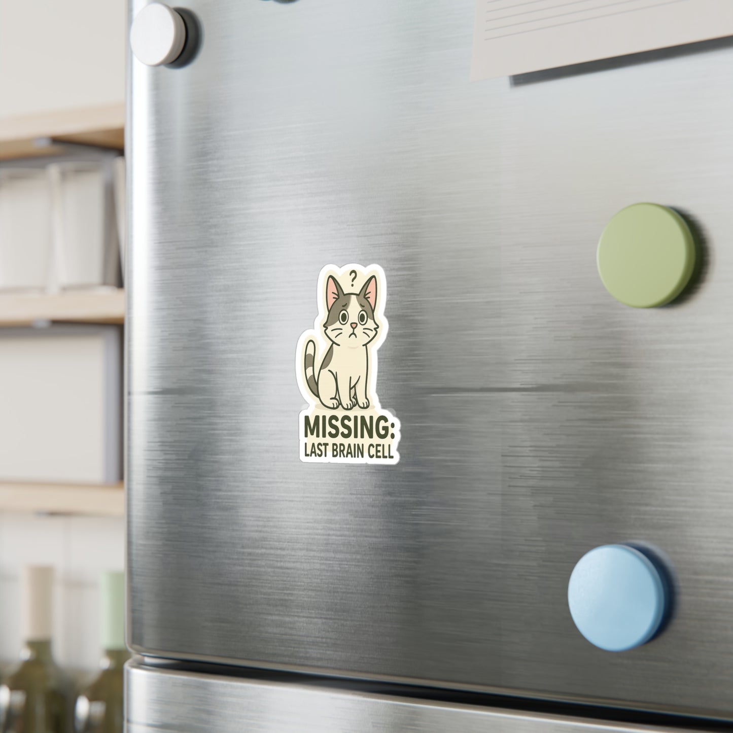 Missing: Last Brain Cell - Cat Sticker