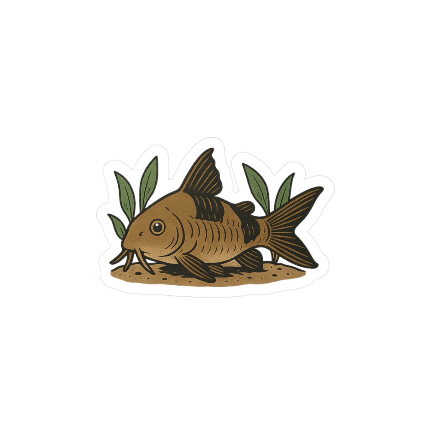 Crazy Cory Cat Lady - Corydora Catfish Fish Sticker