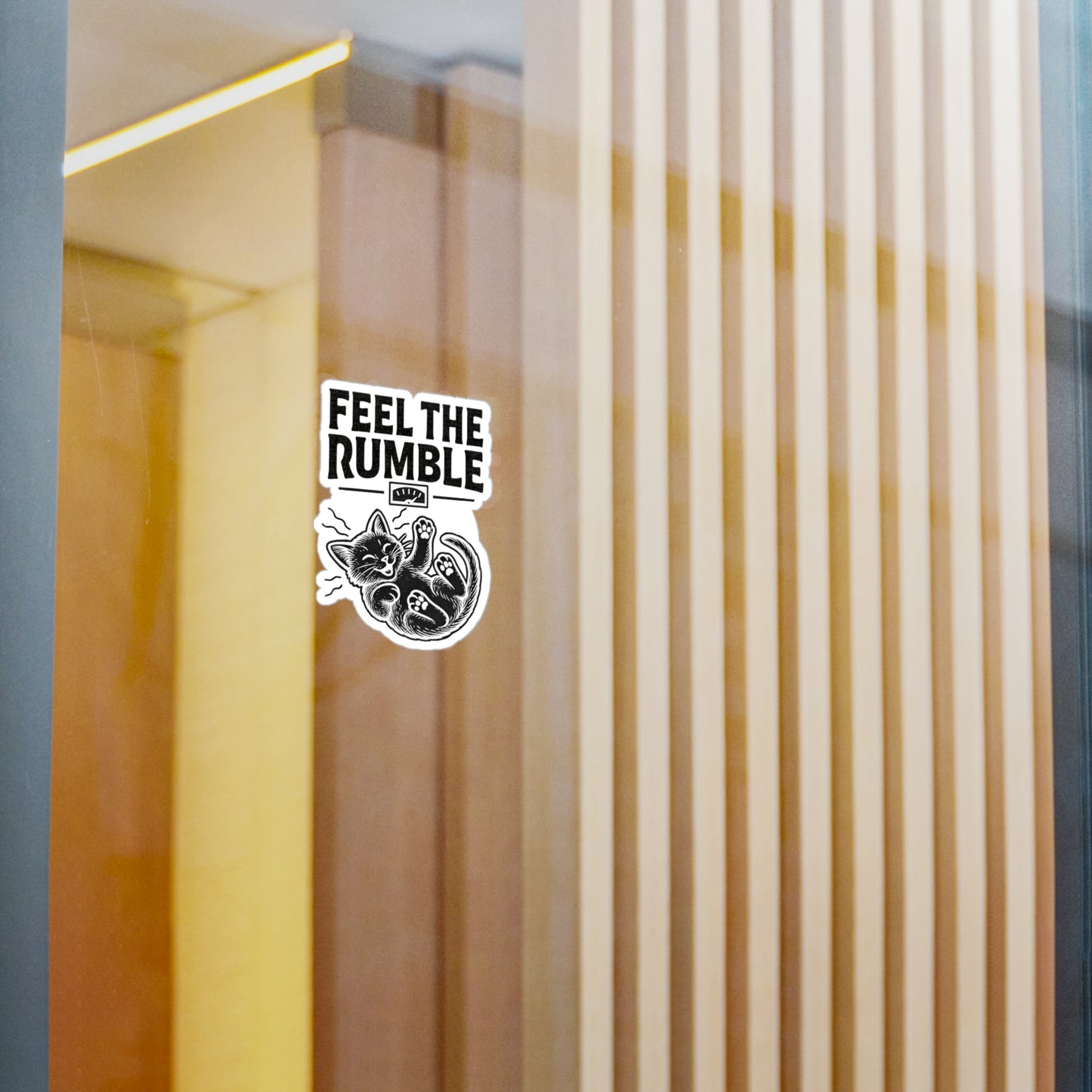 Feel the Rumble - Cat Sticker