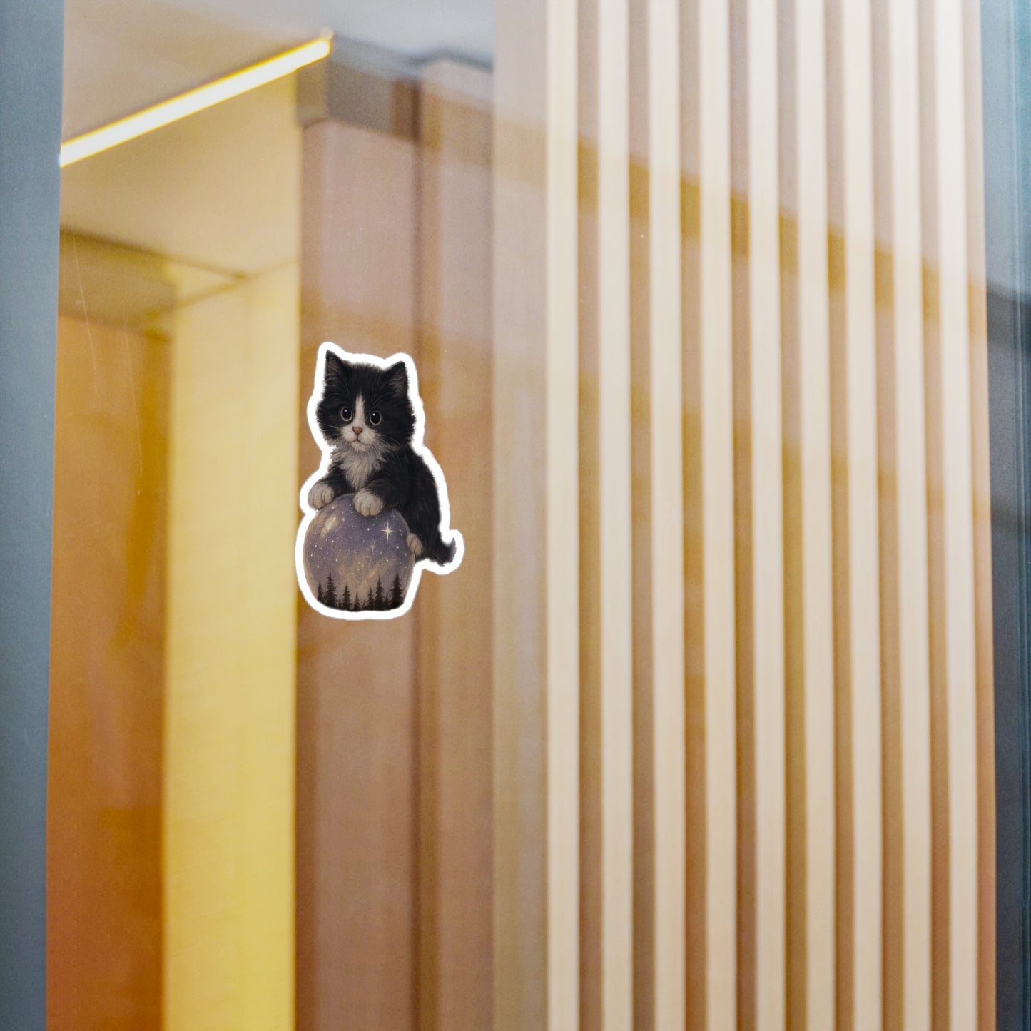 Tuxedo Kitten Moon - Sticker