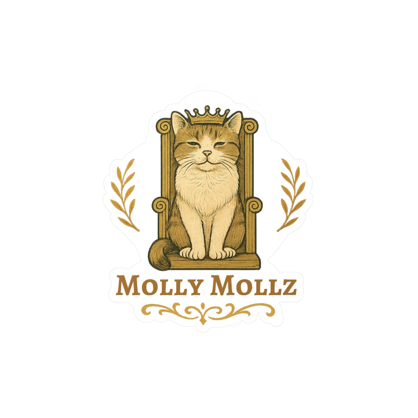 Personalized Portrait Royal Cat Sticker