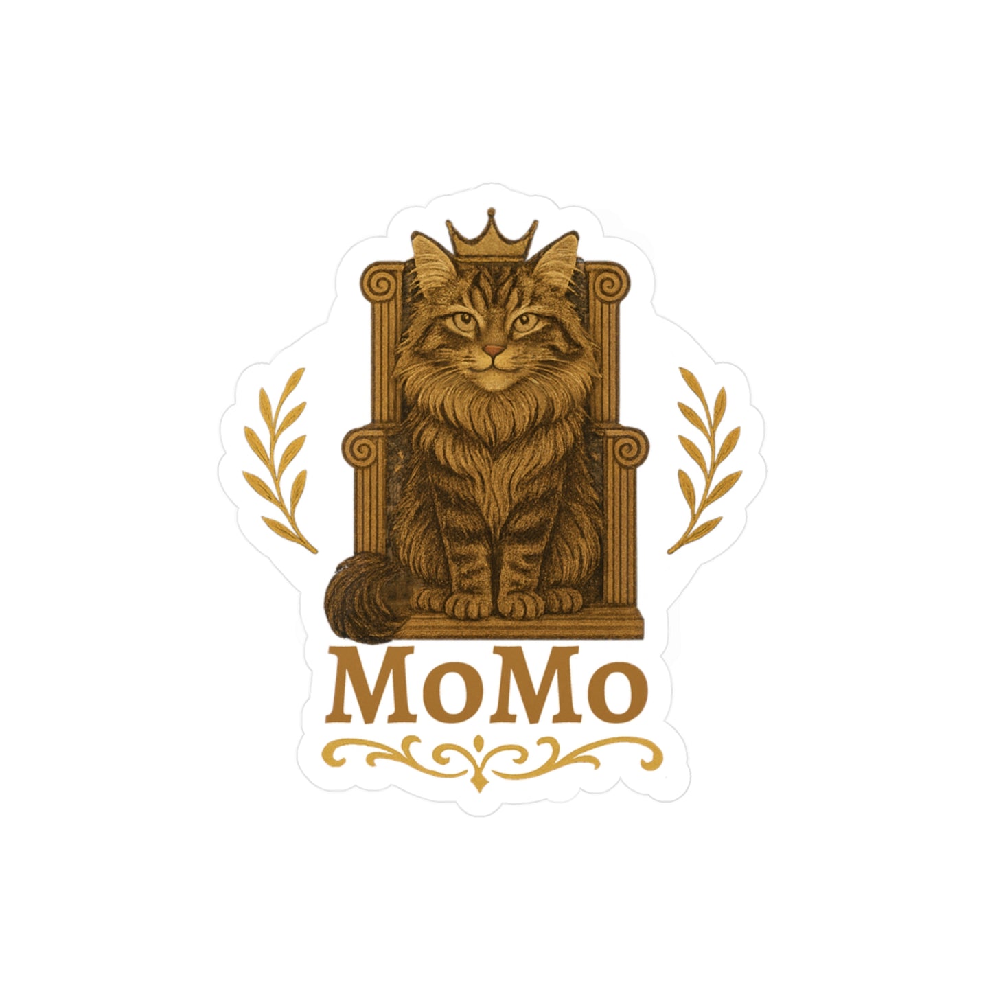 Personalized Portrait Royal Cat Sticker