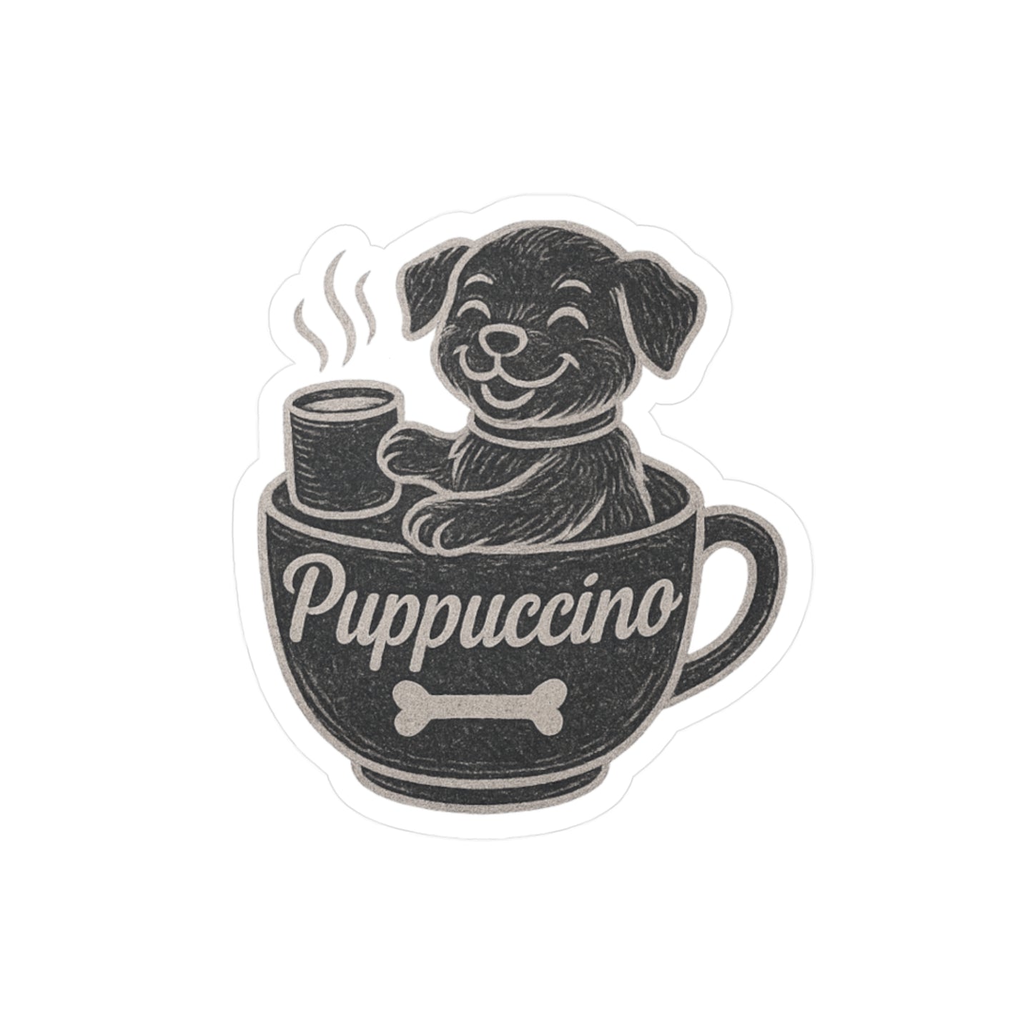 Coffee Pet Stickers: Meowcha & Puppuccino (Set of 2)