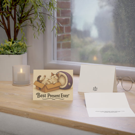 Best Present Ever – Holiday Cat Greeting Card