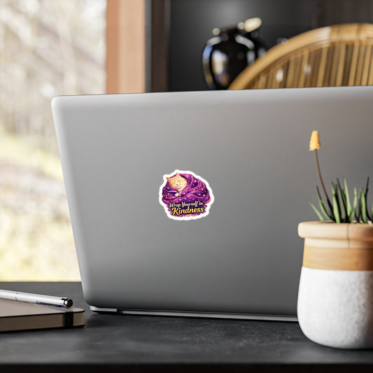 Wrap Yourself in Kindness - Life Lessons Cat Sticker
