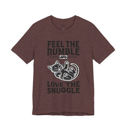 Feel the Rumble, Love the Snuggle – Cat Soft Unisex T-Shirt