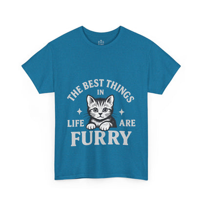The Best Things in Life are Furry - Classic Cat Unisex T-Shirt