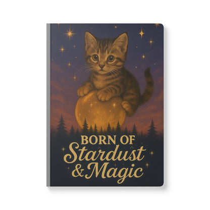 Personalized Image: Born of Stardust & Magic - Whimsical Cat Journal