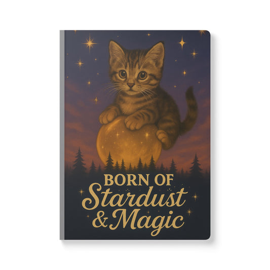 Personalized Image: Born of Stardust & Magic - Whimsical Cat Journal
