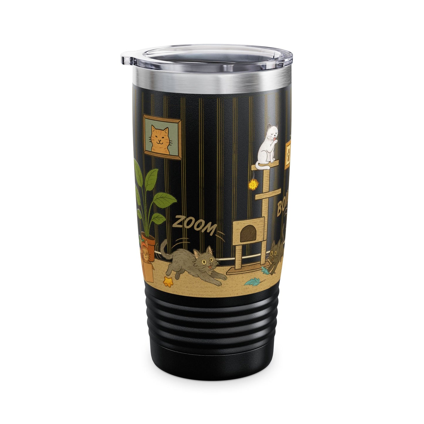 Cat House Zoomies – 20oz Insulated Travel Mug Tumbler