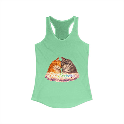 Love Everyone – Cat Pride Women’s Racerback Tank Top