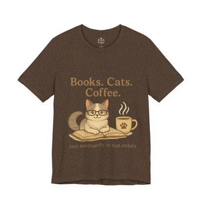 Books. Cats. Coffee. – Soft Unisex T-Shirt