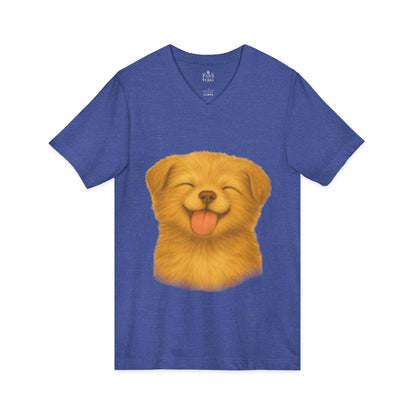 Puppy Lick - V-Neck Unisex T-Shirt