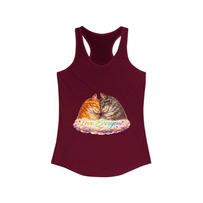 Love Everyone – Cat Pride Women’s Racerback Tank Top
