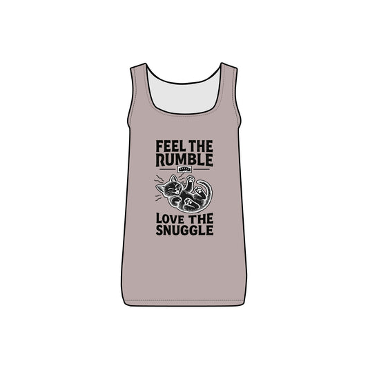 Feel the Rumble, Love the Snuggle - Women's Micro Ribbed Tank