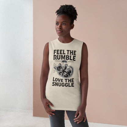 Feel the Rumble, Love the Snuggle - Vintage-Cut Muscle Tank Top