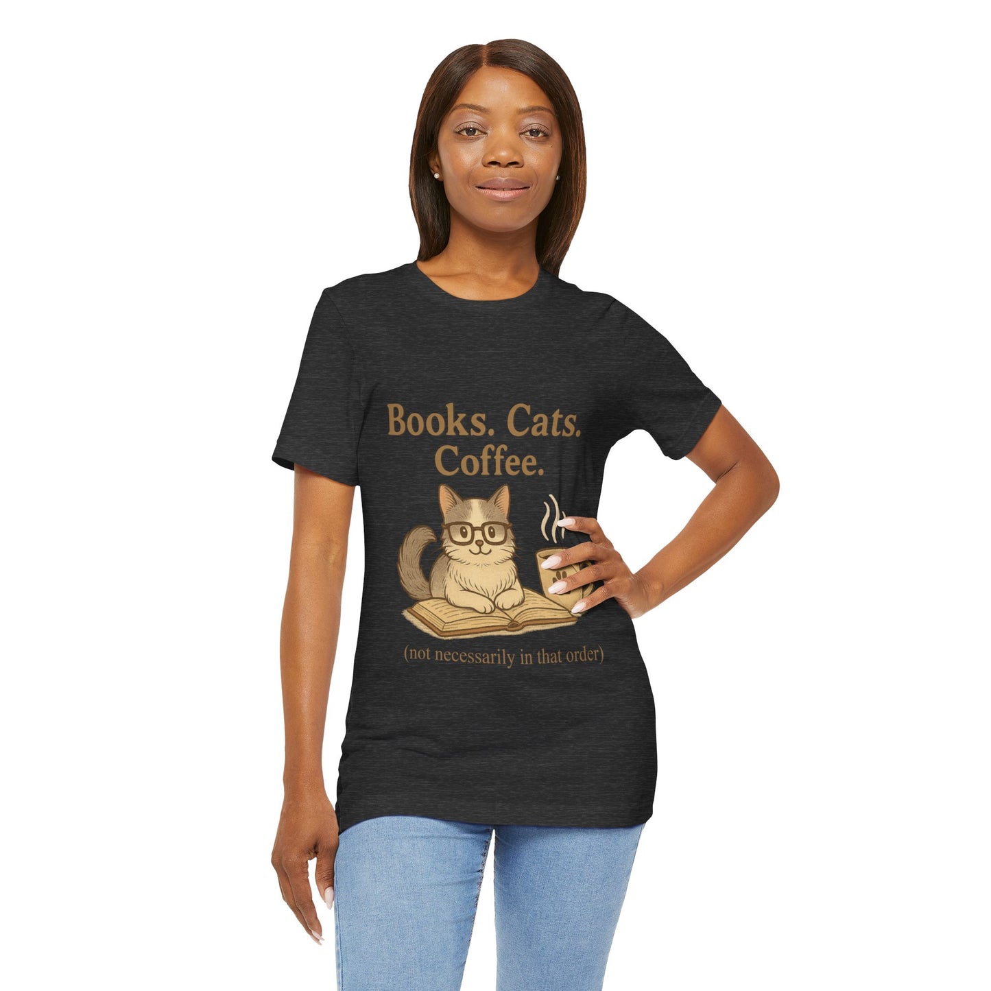 Books. Cats. Coffee. – Soft Unisex T-Shirt