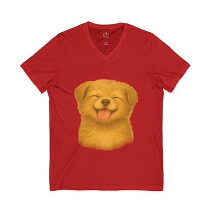 Puppy Lick - V-Neck Unisex T-Shirt