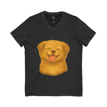 Puppy Lick - V-Neck Unisex T-Shirt