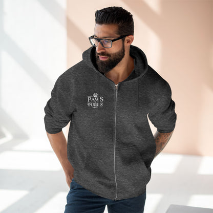 Purr More, Worry Less – Cozy Cat Lover’s Zip Hoodie