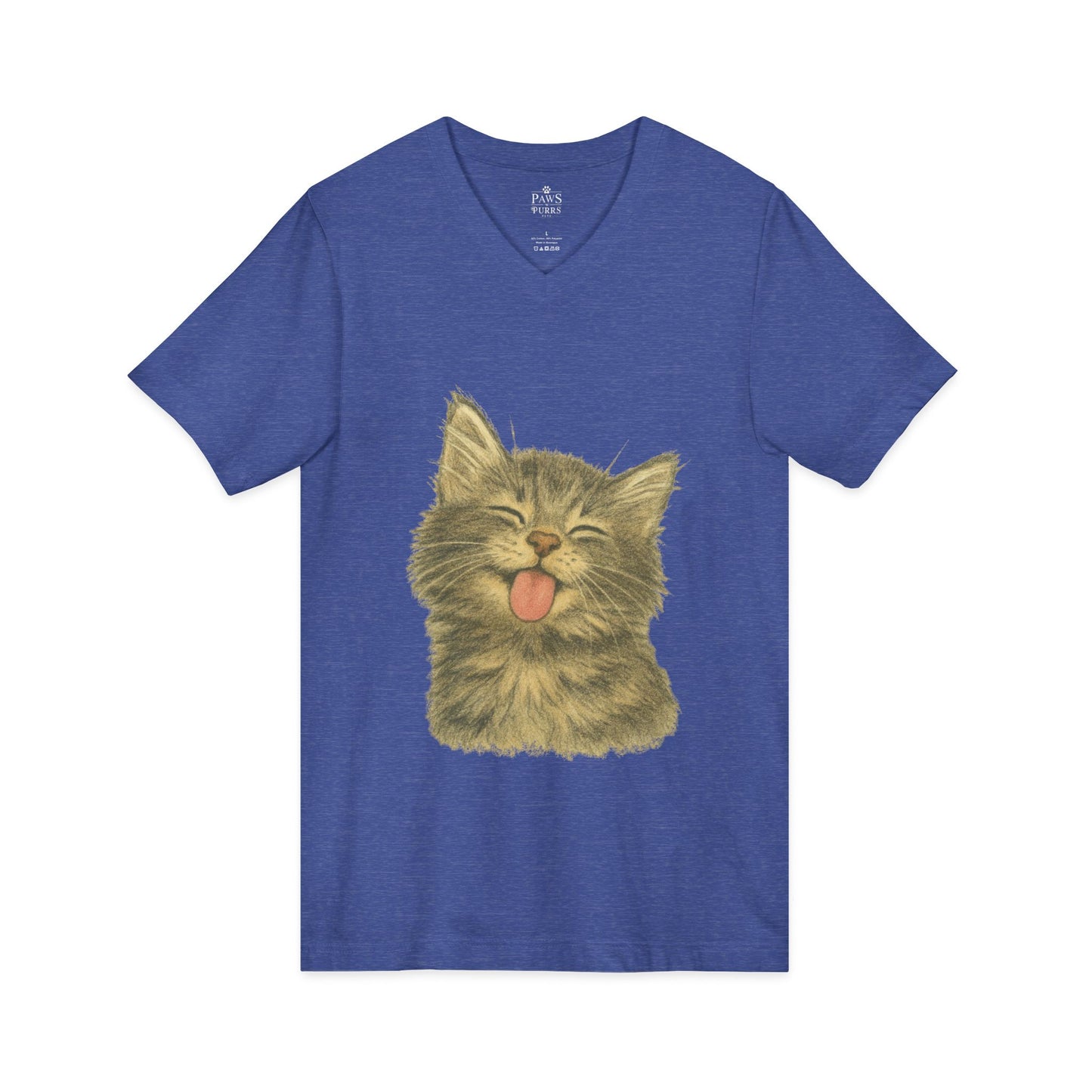 Kitty Lick - V-Neck Unisex T-Shirt