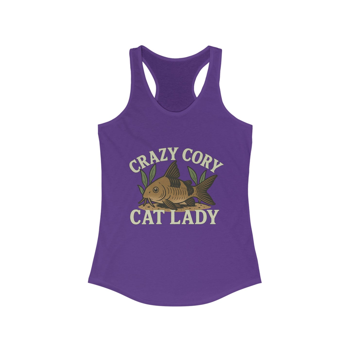 Crazy Cory Cat Lady – Women’s Racerback Tank Top