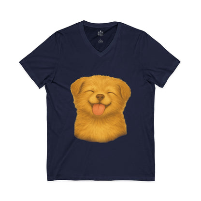 Puppy Lick - V-Neck Unisex T-Shirt