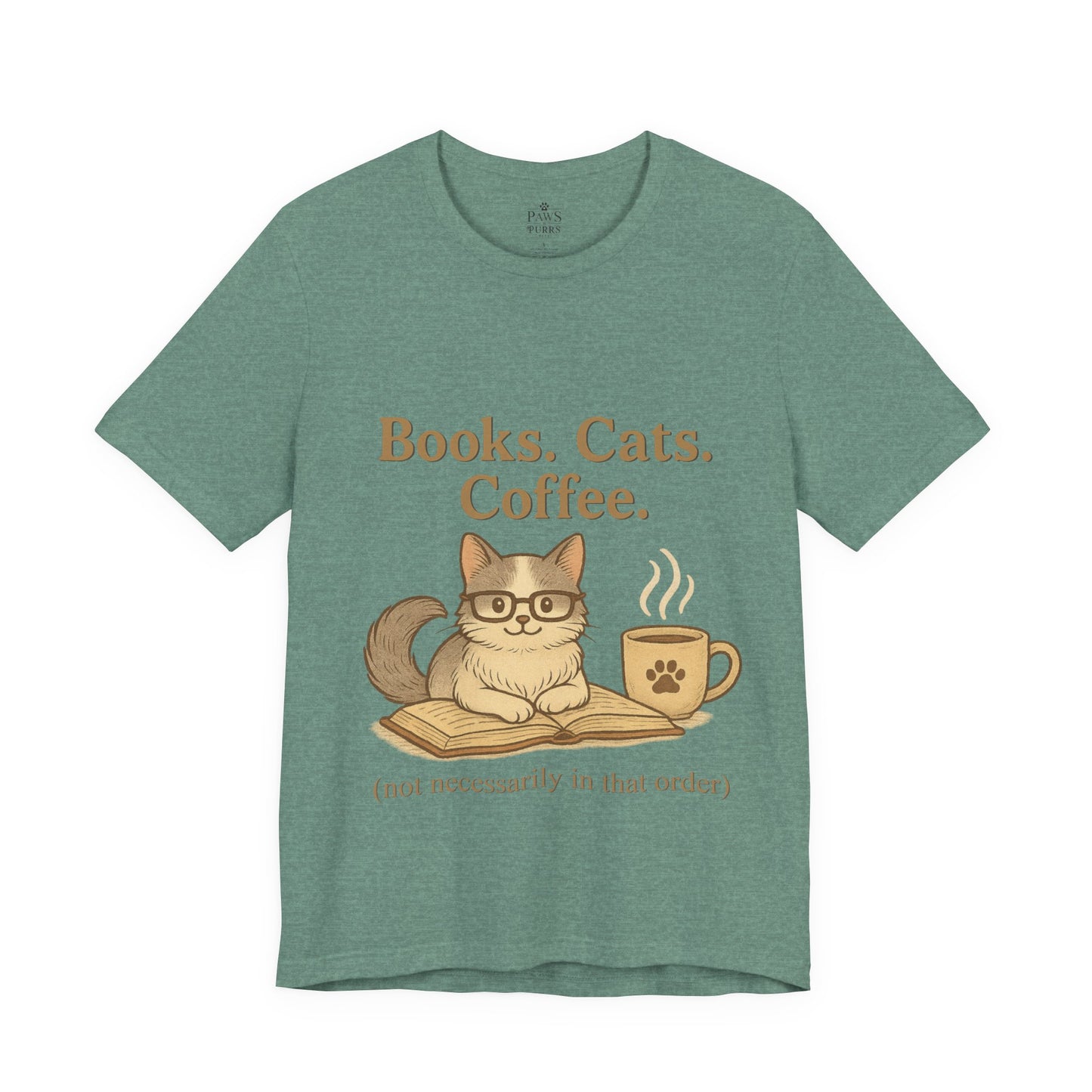 Books. Cats. Coffee. – Soft Unisex T-Shirt