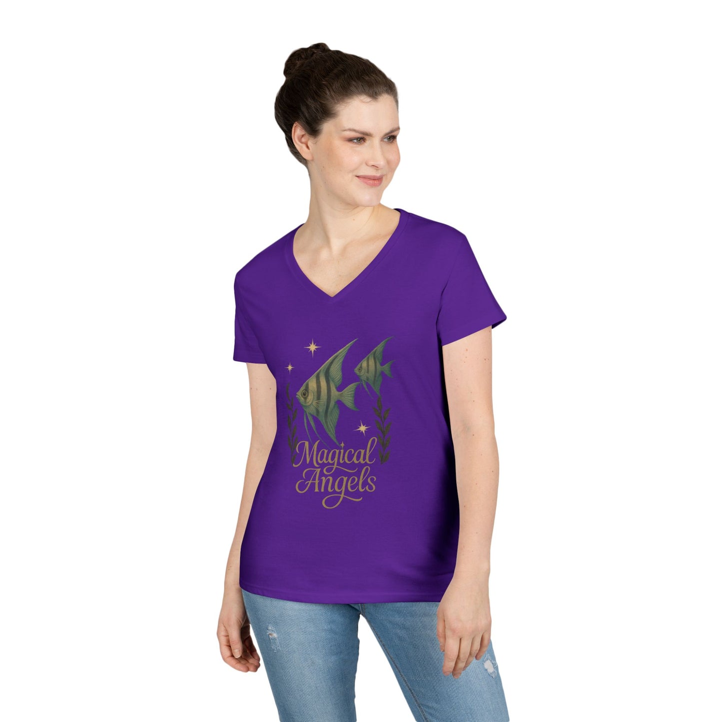Magical Angels - Women's V-Neck T-Shirt