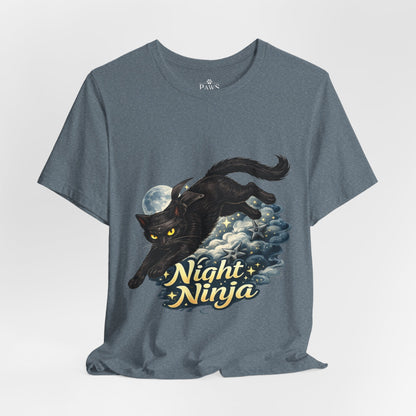 Night Ninja - Soft Unisex Cat T-Shirt